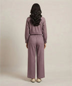 Women's Western Solid Co-Ord Set D-Purple LTP-0037
