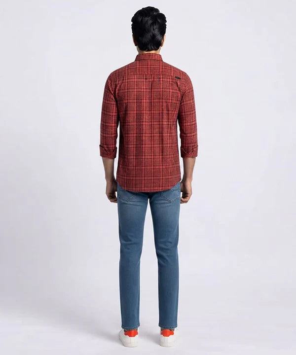 Men's Casual Shirt - Shc-1832 Red Chk (ORG-H)