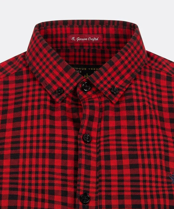 Men's Casual Shirt - Shc-1832 Red Chk (ORG-H)