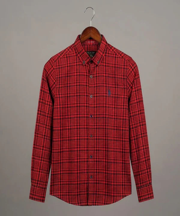 Men's Casual Shirt - Shc-1832 Red Chk (ORG-H)