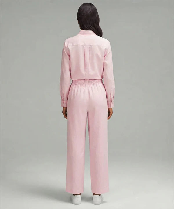Women's Western Solid Co-Ord Set L-Pink LTP-0037
