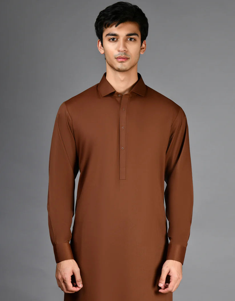 brown kameez shalwar