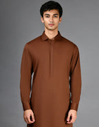 brown kameez shalwar