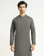 grey plain kameez shalwar