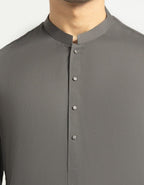 grey plain kameez shalwar
