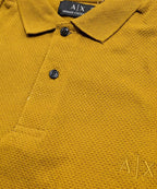 A|X Logo Self-Textured Basic Polo T-Shirt TSH-7163 Mustard