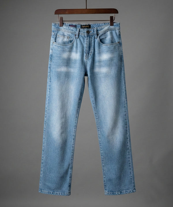 Men's Smart Baggy Denim - Ice Blue Jp-2097 - Blue - View 4