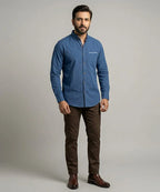 Men's Casual Shirt - Shc-1062 Dotted Blue