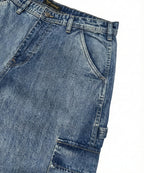 Men's Baggy Carpenter Denim - Wash Blue Jp-2080 - Blue - View 4