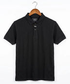 A|X Logo Self-Textured Basic Polo T-Shirt TSH-7163 Black