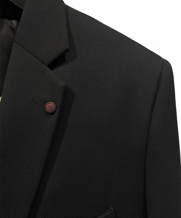 Formal Suit Gst-0126 Texture Black - Black - View 4