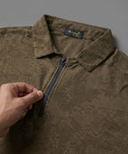 Men'S T-Shirt Collar Brown Tsh-7024 - Brown - View 4