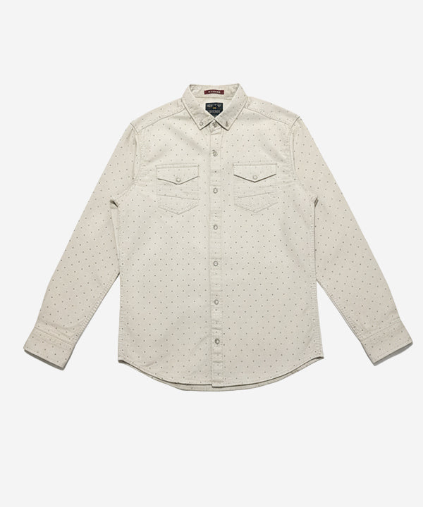Men's Casual Shirt - Beige Shc-1841 Strech Fabric - Beige - View 4