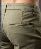 Men’S Summer Cotton Texture Green Shorts- Br-0103 - Green - View 5