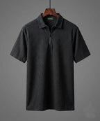 Men'S T-Shirt Collar Black Tsh-7020 - Black - View 4