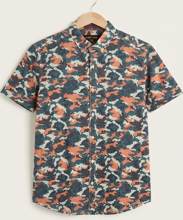 Men's Casual Multi Printed Half Sleves Shc-1778 ( H )