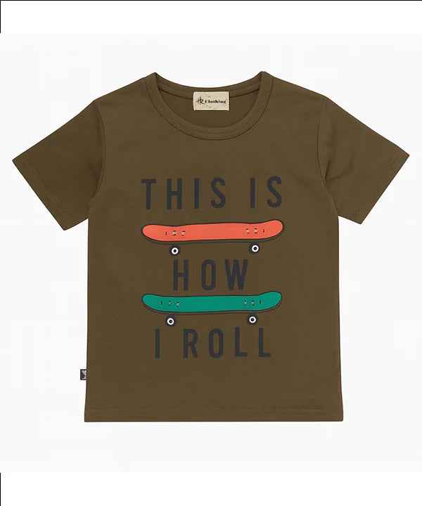 HR clothing Kids Tee's - Green BTS-1480