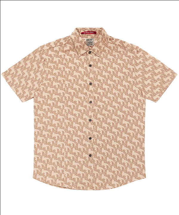 HR clothing Kids Half Sleeves Shirt - Printed Beige BSH-0110