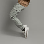 Men'S Cargo Trousers - Light Grey Lwr-0484 - Grey - View 1