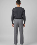 Waffle Knit Elastic Waist Trousers - D Grey Lwr-0694 - Grey - View 4