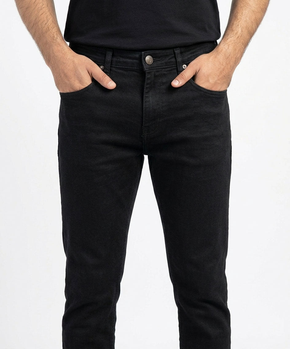 Men's Denim Tailored Fit- Black JP-2016 - Black - View 4