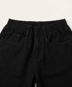 Elastic Waist Straight Fit Denim Jp-2229 Black - Black - View 4