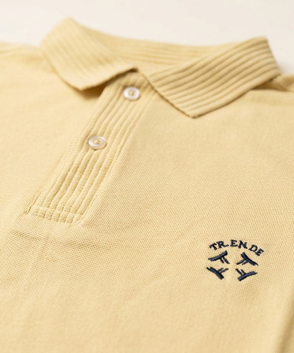 Premium Ribbed Collar Basic Polo T-Shirt Fawn TSH-7162