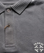 Premium Ribbed Collar Basic Polo T-Shirt Grey TSH-7162