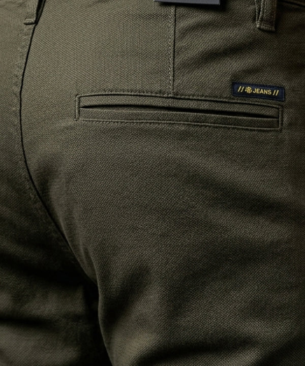 Men’S Summer Cotton Texture Green Shorts- Br-0102 - Green - View 4