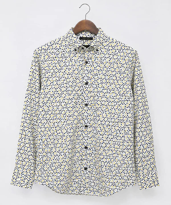 Men's Casual Shirt - Shc-1606 Ptinted Yellow (ORG-H)