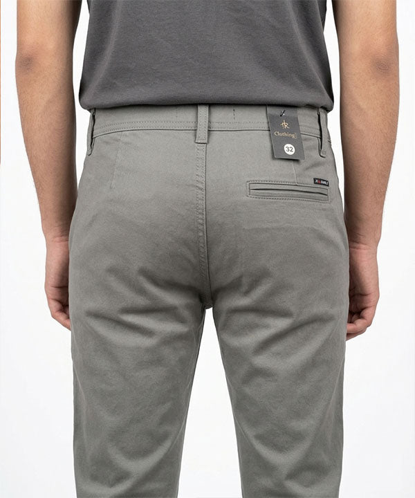 Men'S Chino Straight Fit- D-Grey Cp-0551 - Grey - View 4