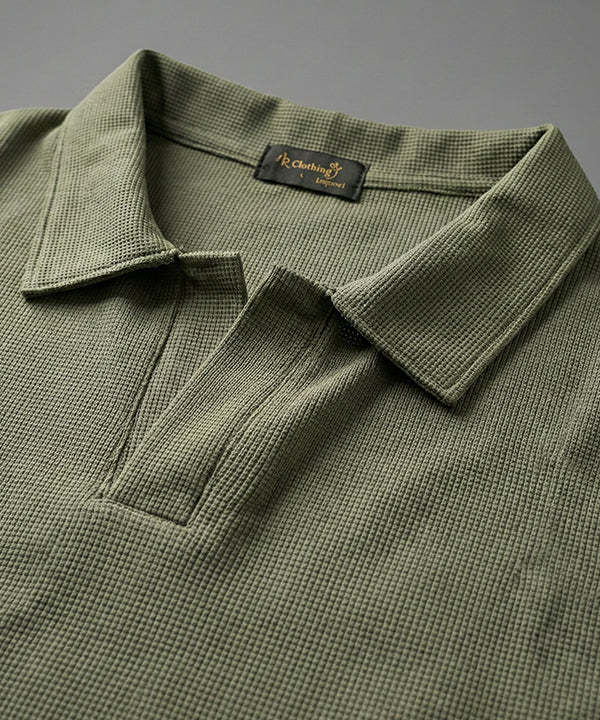 Men'S T-Shirt Johnny Collar Green Tsh-5991 - Green - View 4