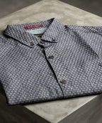 Men's Casual Shirt - Navy Dotted Shc-1717 ORG(H)
