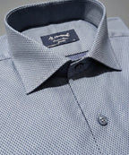 Men'S Dress Shirt - Navy Dotted Dsh-0287 - Navy - View 4