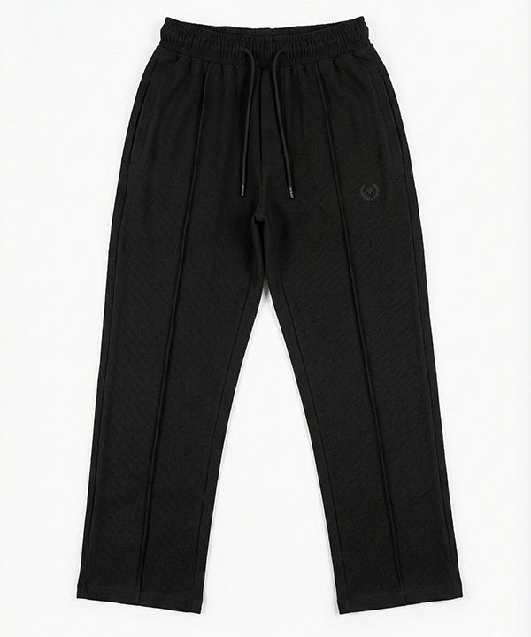 Men'S Baggy Waffle French Trousers - Black Lwr-0592 - Black - View 4