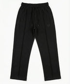 Men'S Baggy Waffle French Trousers - Black Lwr-0592 - Black - View 4