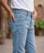 Boys Ice Blue Stretch Denim Jeans- Bjp-0306