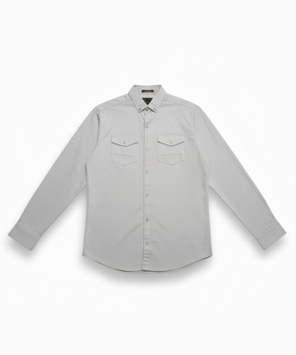 Men's Casual Shirt - Sky Shc-1841 Strech Fabric - Sky - View 4