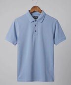 A|X Logo Self-Textured Basic Polo T-Shirt TSH-7163 R-Blue