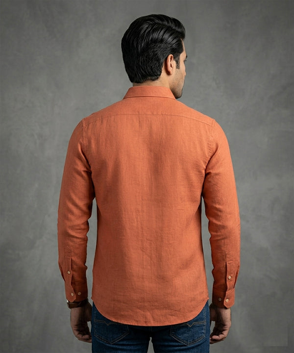 Men's Casual Shirt - Shc-1972 Orange - Orange - View 5