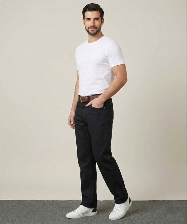 Men's Denim Smart Baggy- JP-2202 Black - Black - View 2