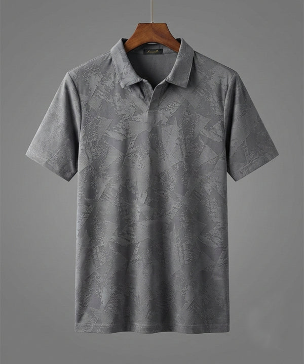 Men'S T-Shirt Collar Grey Tsh-7025 - Grey - View 4