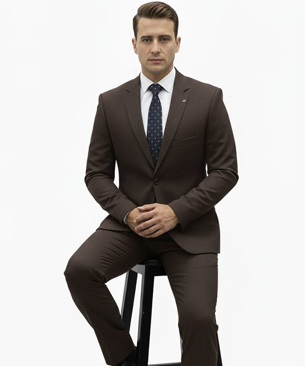 Formal Suit Gst-0122 Brown - Brown - View 3