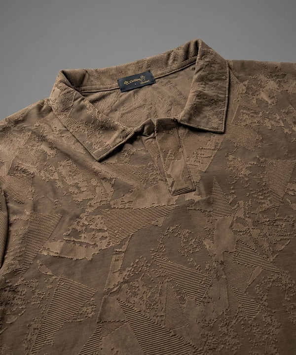 Men'S T-Shirt Collar Brown Tsh-7025 - Brown - View 4