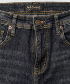 Men's Denim Tailored Fit- JP-2210 D-Grey - Red - View 5
