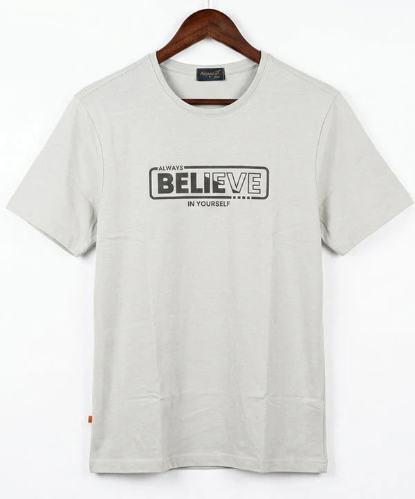 HR Clothing Men’s Printed T-Shirt – Grey TSH-5684