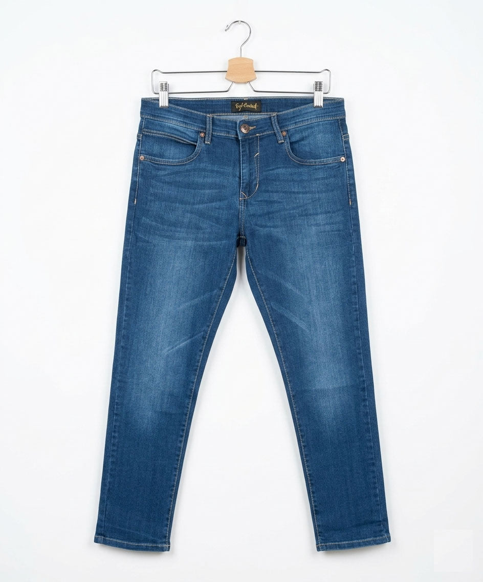 Men's Denim Tailored Fit- Navy JP-1820 - Navy - View 4