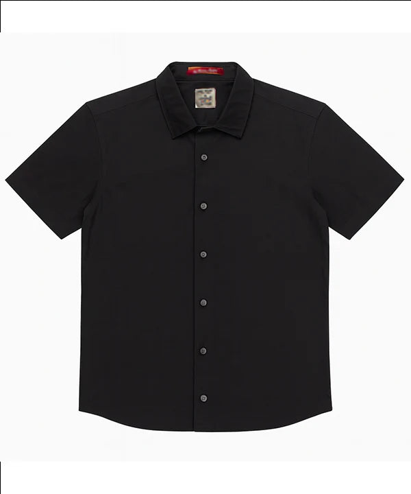 HR clothing Kids Half Sleeves Shirt - Black BSH-0110