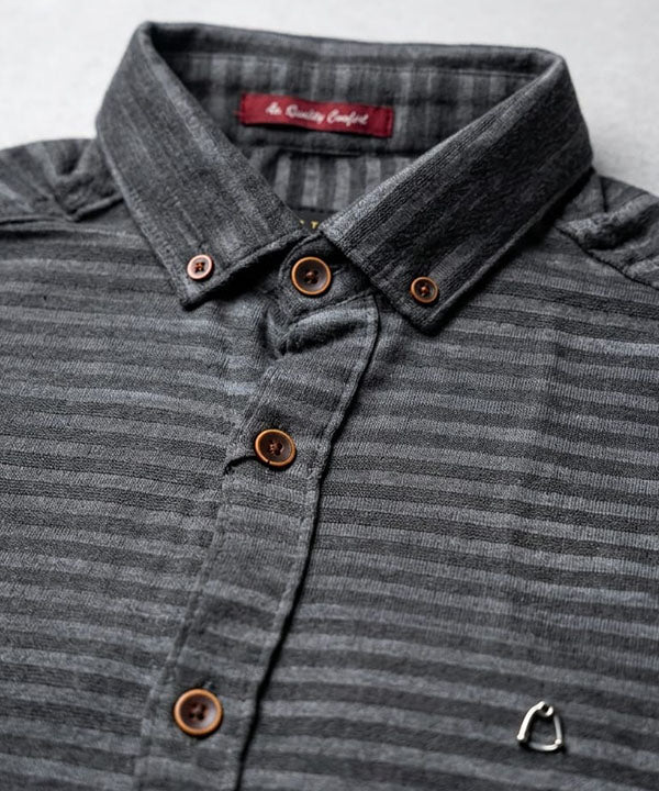 Men's Casual Shirt - Shc-1704 Green Stripe