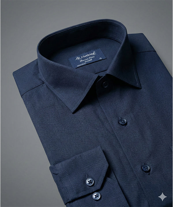 Men'S Dress Shirt - Navy Dsh-0292 - Navy - View 4